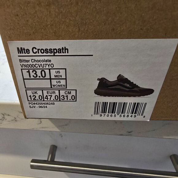 VANS MTE CROSSPATH VN000CVU7YO BITTER CHOCOLATE Mens Size 13 Hiking Trail NEW - Picture 7 of 12